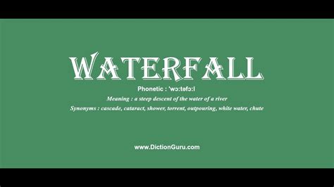 waterfall synonym|waterfall dan word.